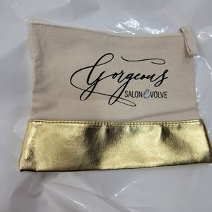 Gorgeous Salon eVolve White & Gold Cosmetic Case Makeup Bag